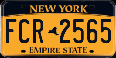 NY license plate FCR2565