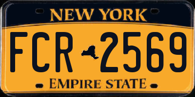 NY license plate FCR2569
