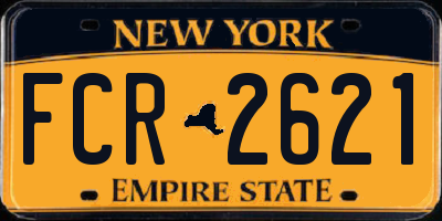NY license plate FCR2621