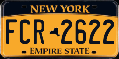 NY license plate FCR2622
