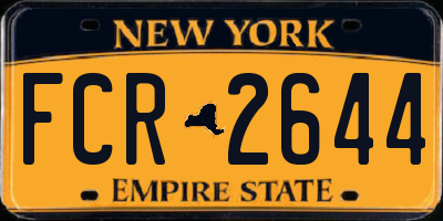 NY license plate FCR2644