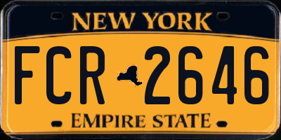 NY license plate FCR2646