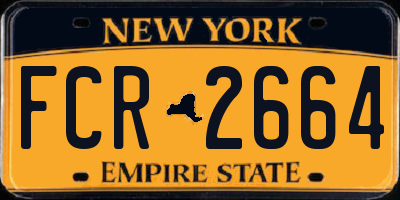 NY license plate FCR2664