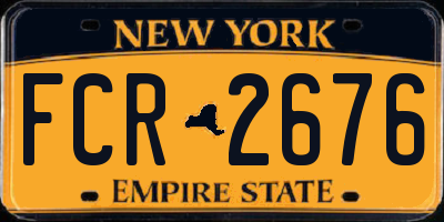 NY license plate FCR2676