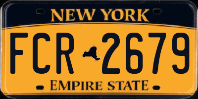NY license plate FCR2679