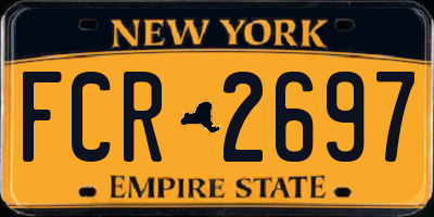 NY license plate FCR2697
