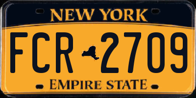 NY license plate FCR2709