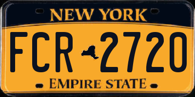 NY license plate FCR2720
