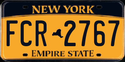 NY license plate FCR2767