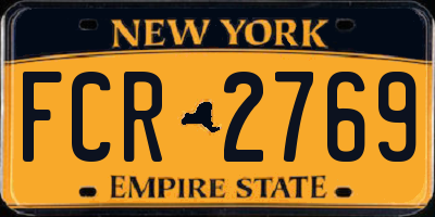 NY license plate FCR2769