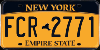 NY license plate FCR2771
