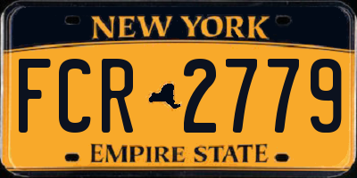 NY license plate FCR2779
