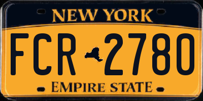 NY license plate FCR2780