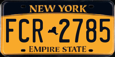NY license plate FCR2785