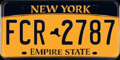 NY license plate FCR2787