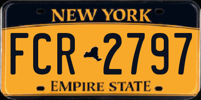 NY license plate FCR2797