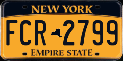 NY license plate FCR2799