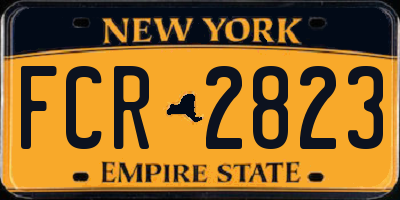 NY license plate FCR2823