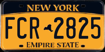NY license plate FCR2825