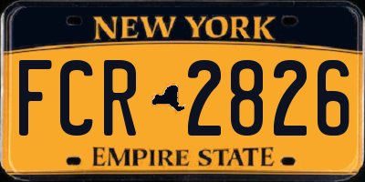 NY license plate FCR2826
