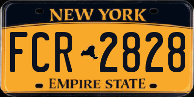 NY license plate FCR2828