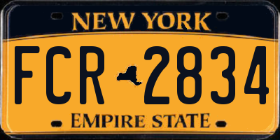 NY license plate FCR2834