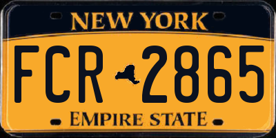 NY license plate FCR2865