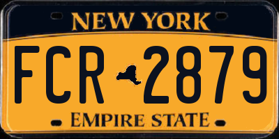 NY license plate FCR2879