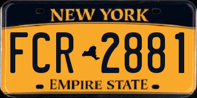 NY license plate FCR2881