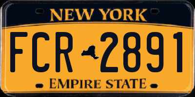 NY license plate FCR2891