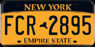 NY license plate FCR2895