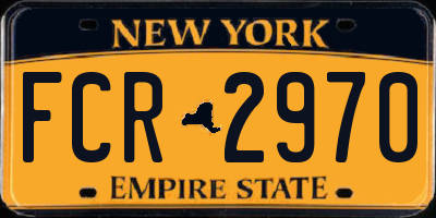NY license plate FCR2970