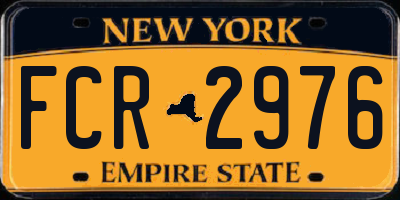 NY license plate FCR2976
