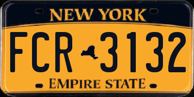 NY license plate FCR3132