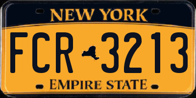 NY license plate FCR3213