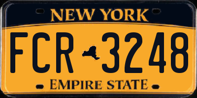 NY license plate FCR3248