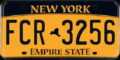 NY license plate FCR3256