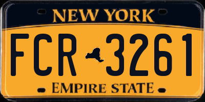 NY license plate FCR3261
