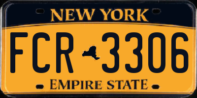 NY license plate FCR3306
