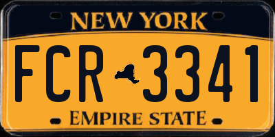 NY license plate FCR3341