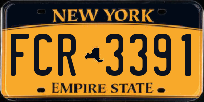 NY license plate FCR3391