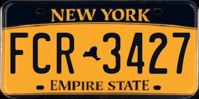 NY license plate FCR3427