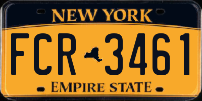 NY license plate FCR3461
