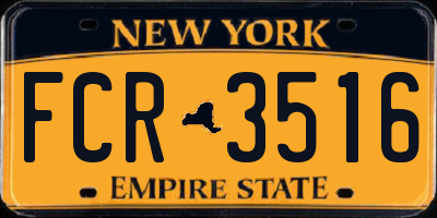 NY license plate FCR3516