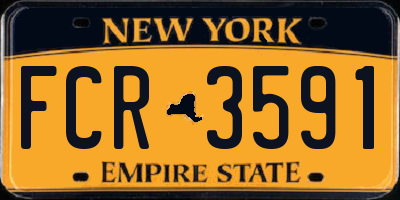 NY license plate FCR3591