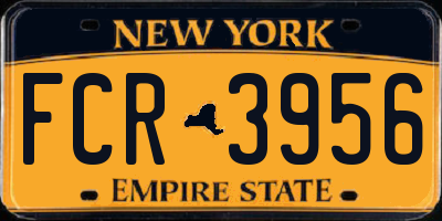 NY license plate FCR3956