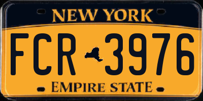 NY license plate FCR3976