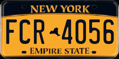 NY license plate FCR4056