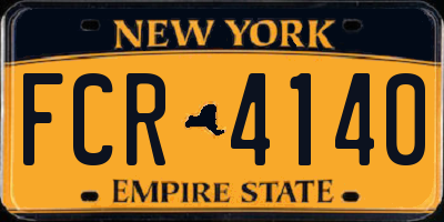NY license plate FCR4140