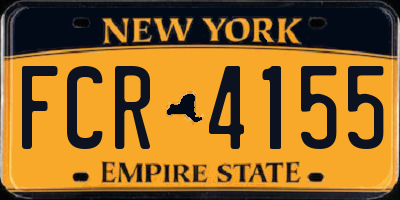NY license plate FCR4155